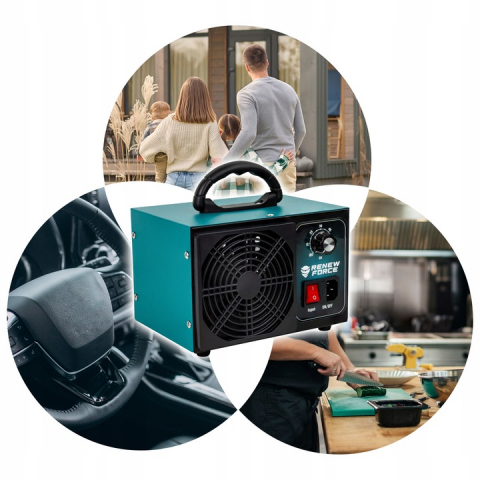 Generator Ozon Renew Force, 60 000 mg/h, timer 60min, 140W, Verde [5]