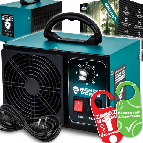Generator Ozon Renew Force, 60 000 mg/h, timer 60min, 140W, Verde [2]
