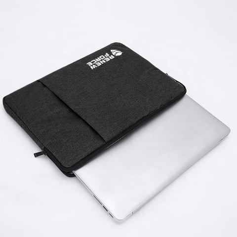 Husa laptop, poliester, cu burete antisoc, 39cm x 30cm x 2cm, fermoar, 14"-15.6", Negru [3]