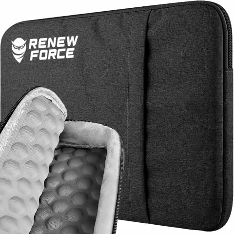 Laptop, Tablete & Telefoane - Husa laptop, poliester, cu burete antisoc, 39cm x 30cm x 2cm, fermoar, 14"-15.6", Negru
