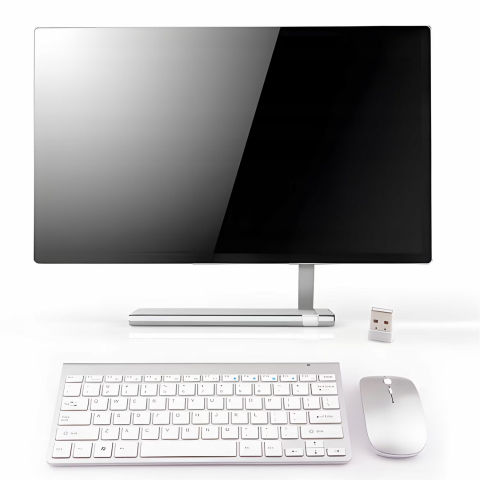 Kit Tastatura si Mouse wireless NewEvo, 78 taste, click scissor switch, versiune US, 3 butoane, 1200 DPI, Gri [5]