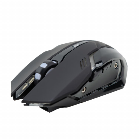 Mouse gaming Renew Force, Wireless 2.4 G, Iluminare RGB, USB, Reincarcabil, FastCharge, Reglabil1200/1600/3200 DPI, Design ergonomic, Negru Gri [5]