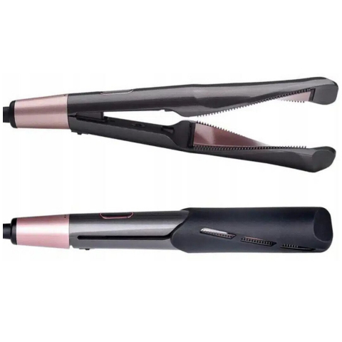 Ondulator multifunctional PROtone, Ceramica, 2in1, Afisaj LCD, 80-230 grade C, Cablu rotativ, Gri [5]