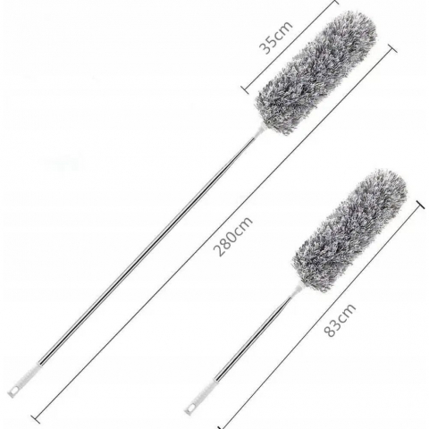 Pamatuf NewEvo, 3 Capete Interschimbabile, Telescopic, Maner Extensibil, Pentru Locuri Greu Accesibile, 83-280x16, Gri [3]