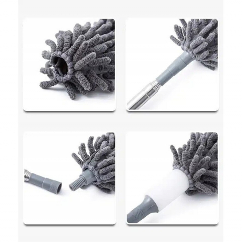 Pamatuf NewEvo, 3 Capete Interschimbabile, Telescopic, Maner Extensibil, Pentru Locuri Greu Accesibile, 83-280x16, Gri [2]