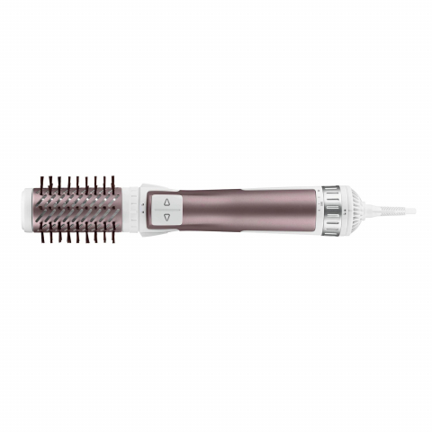 Perii de par electrice - Perie rotativa Rowenta Brush Activ' Premium Care CF9540F0, 1000W, 2 trepte, 2 viteze, ionizare, 2 perii, Cashmere Keratin, invelis ceramic, Roz