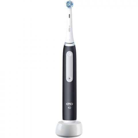Periuta de dinti electrica Oral-B iO3 cu Tehnologie Magnetica si Micro-Vibratii, Senzor de presiune Smart, 3 moduri, 1 capat, Negru [2]