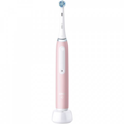 Periuta de dinti electrica Oral-B iO3 cu Tehnologie Magnetica si Micro-Vibratii, Senzor de presiune Smart, 3 moduri, 1 capat, Roz [2]