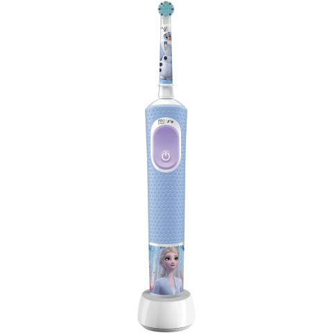 Periuta de dinti electrica Oral-B Pro Kids Frozen pentru copii, Curatare 2D, 2 programe, 1 capat, 4 autocolante, pentru 3+ ani, Albastru [3]