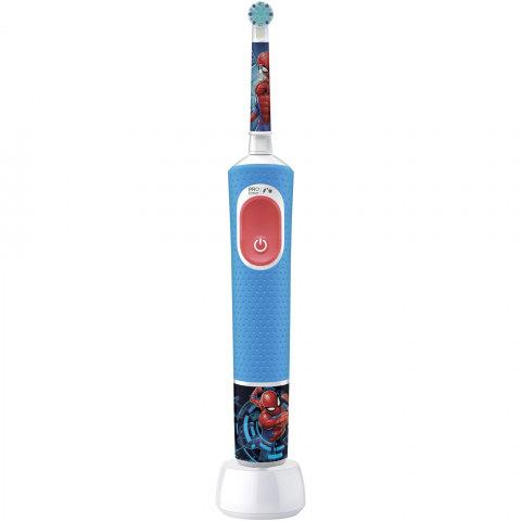 Periuta de dinti electrica Oral-B Pro Kids Spiderman pentru copii, Curatare 2D, 2 programe, 1 capat, 4 autocolante, Albastru [3]