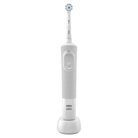 Periuta de dinti electrica Oral-B Vitality D100 Sensi Ultra Thin, 7600 Oscilatii/min, Curatare 2D, 1 program, 1 capat, Alb [2]