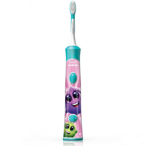 Philips Sonicare Kids HX6322/04, Bluetooth® incorporat, 2 moduri, 2 capete de periere, Numar de miscari/minut 62000, Alb/Albastru [3]