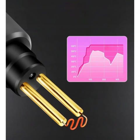 Pistol Profesional pentru lipit/sudat plastic Renew Force, kit pentru repararea fisurilor din plastic, polipropilena, 200 capse de intarire, putere 70W, Negru [3]