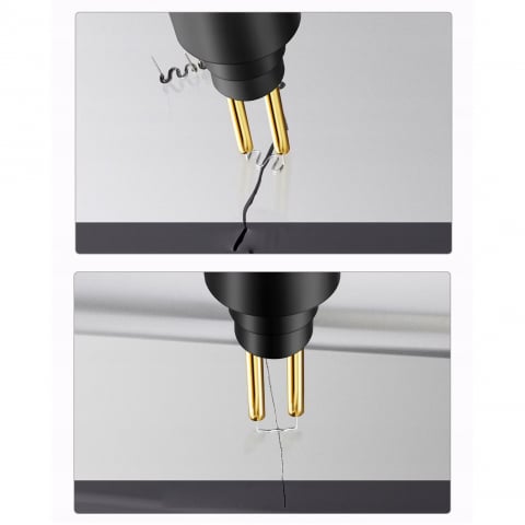 Pistol Profesional pentru lipit/sudat plastic Renew Force, kit pentru repararea fisurilor din plastic, polipropilena, 200 capse de intarire, putere 70W, Negru [9]