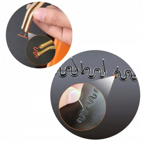 Pistol Profesional pentru lipit/sudat plastic Renew Force, kit pentru repararea fisurilor din plastic, polipropilena, 400 capse de intarire, putere 50W, Negru [3]