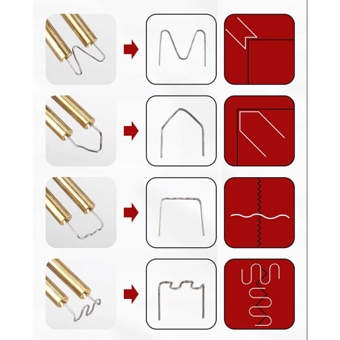 Pistol Profesional pentru lipit/sudat plastic Renew Force, kit pentru repararea fisurilor din plastic, polipropilena, 400 capse de intarire, putere 50W, Negru [9]