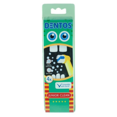 Rezerva compatibila periuta de dinti electrica Oral-B, pentru Copii, Dentos Junior Clean, 4 bucati, Multicolor [3]