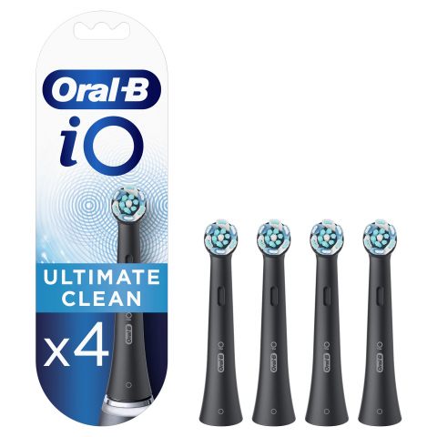 Ingrijire personala & Cosmetice - Rezerve periuta de dinti electrica Oral-B iO Ultimate Clean, compatibile doar cu seria iO, 4 buc, Negru