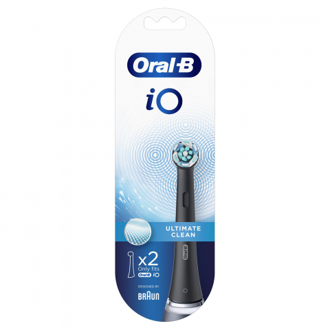 Rezerve periuta de dinti electrica Oral-B iO Ultimate Clean, compatibile doar cu seria iO, Negru, 2buc [2]