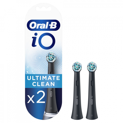Accesorii Periute de Dinti Electrice - Rezerve periuta de dinti electrica Oral-B iO Ultimate Clean, compatibile doar cu seria iO, Negru, 2buc