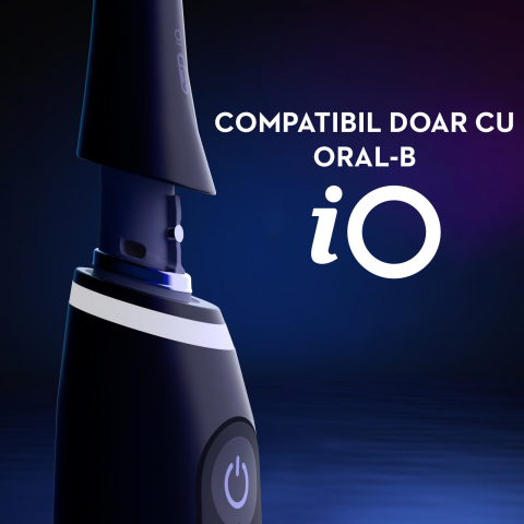 Rezerve periuta de dinti electrica Oral-B iO Ultimate Clean, compatibile doar cu seria iO, Negru, 2buc [8]