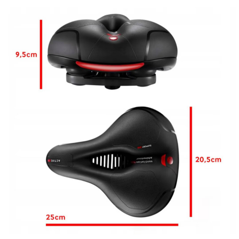Sa Bicicleta NewEvo, Premium cu Gel si Arcuri, Ultra Amortizare Socuri, Anti-Alunecare, Impermeabila, Design Ventilat, Banda Reflectorizanta, Compatibilitate Universala 25x20.5x9.5cm [7]