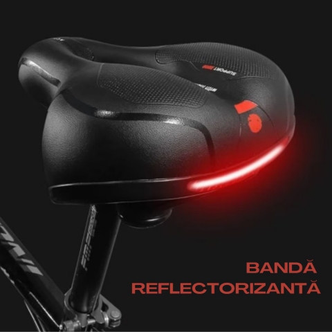 Sa Bicicleta NewEvo, Premium cu Gel si Arcuri, Ultra Amortizare Socuri, Anti-Alunecare, Impermeabila, Design Ventilat, Banda Reflectorizanta, Compatibilitate Universala 25x20.5x9.5cm [5]