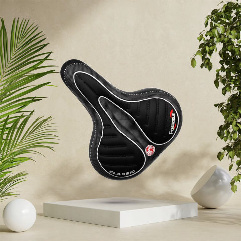 Sa bicicleta NewEvo, Premium cu Spuma si Arcuri, Amortizare socuri, Piele ecologica, Ventilata, Impermeabila, Compatibilitate Universala, 25cm X 20cm X 6cm, Negru [2]