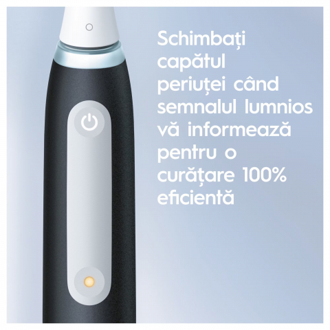 Set 2 x Periuta de dinti electrica Oral-B iO3 cu Tehnologie Magnetica si Micro-Vibratii, Senzor de presiune Smart, 3 moduri, 2 capete, Trusa de calatorie, Negru/Albastru [7]