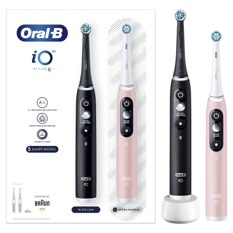 Periute de dinti electrice - https://www.beststoreonline.ro/set-2-x-periuta-de-dinti-electrica-oral-b-io6-cu-tehnologie-magnetica-si-micro-vibratii-inteligenta-artificiala-display-led-interactiv-senzor-de-presiune-smart-timer-vizibil-5-moduri-1-capat-negru-si-.html