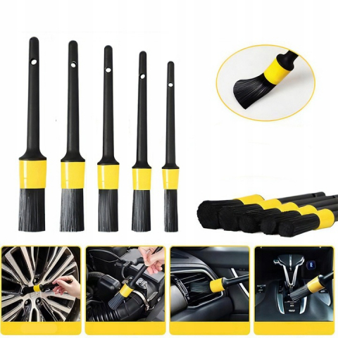 Set 23 Piese Detailing Auto NewEvo, Curatare Auto Interior si Exterior, Geanta Transport si Depozitare Inclusa, Negru Galben [5]