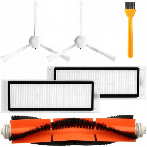 Set 6 accesorii compatibile cu Xiaomi Vacum Mop 1C, Mijia 1C, Dreame F9, Vacum Mop 2, Vacum Mop 2 PRO+, 1 perie tambur, 2 perii laterale, 2 filtre Hepa, accesoriu curatare [0]