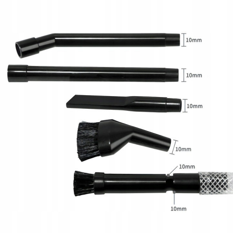 Set 8 Mini Accesorii NewEvo® pentru Aspiratoare cu Diametru 30mm, 32mm, 35mm, 38mm, Montare Universala, Adaptoare Incluse, Perfect pentru Spatii Mari si pentru Spatii Inguste, Negru [2]