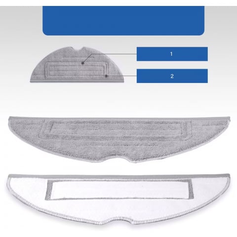 Set 8 x Lavete full mop NewEvo, compatibile cu Xiaomi RoboRock S7, S7 PLUS, S7 MAX, S7 MAXV, S70, S75, S7 Ultra, Gri [1]