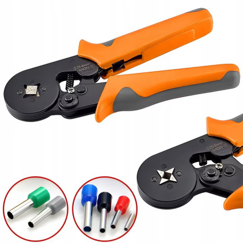 Set Cleste Sertizare NewEvo, 0.25-10 mm2, Hexagonal, 1200 Pini Terminali de Diferite Dimensiuni, Portocaliu [2]