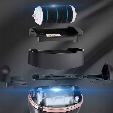 Set Pila electrica pentru talpi si calcaie NewEvo®, Display digital, Acumulator 1200 mAh, 2 viteze, 2400 rot/min, 6 Capete incluse, LED lanterna, Accesorii incluse, Indepartare piele moarta, Indeparta [4]