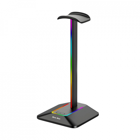 Suport Casti Gaming, Iluminare RGB, Antiderapant, USB, Moduri de Lumina Multiple, Negru [1]