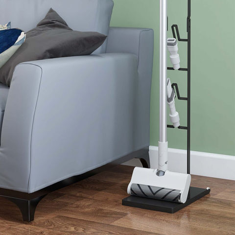 Suport Premium Pentru Aspirator Dyson, V15 V12 V11 V10 V8 V7 V6 5GEN, NewEvo®, Montaj Fara Gauri in Pereti, Instalare Rapida, Constructie Stabila, Economisire Spatiu, 126x22x28.5 cm, Negru [7]