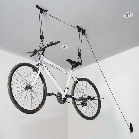 Suport suspendat Renew Force pentru depozitarea bicicletei, cu prindere in tavan, sarcina maxima suportata 20 Kg, Negru [2]