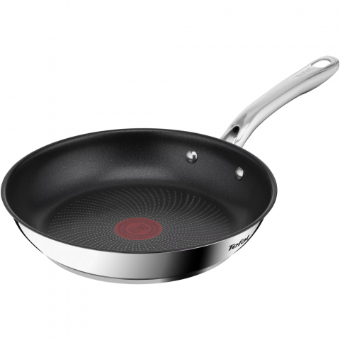 Tigaie Tefal Infinite, 24 cm, invelis antiaderent din titan, indicator Thermo-Signal, Thermo Fusion, inductie, argintiu/negru [0]