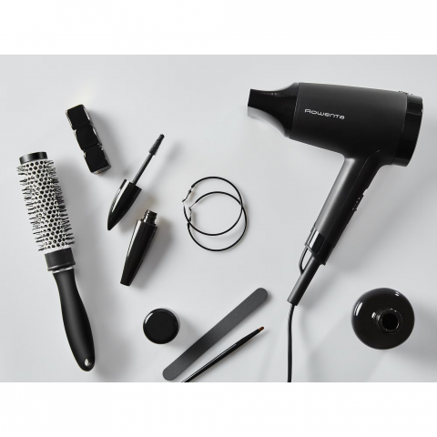 Uscator de par Rowenta Express Style CV1801F0, 2 trepte de temperatura si putere, Tehnologia Effiwatts, 1600 W, concentrator, negru [11]