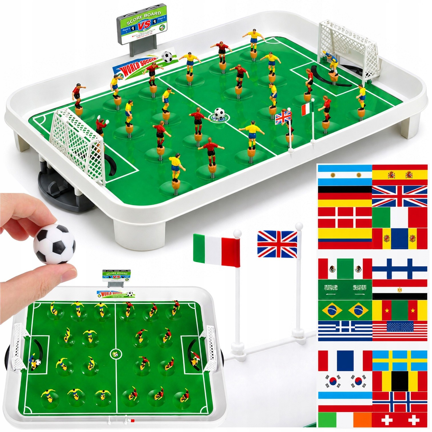 Joc de Masa Tip Fotbal cu Jucatori pe Arc XXL, 22 Jucatori, Teren Mare, Joc Interactiv pentru Copii si Familie,NewEvo