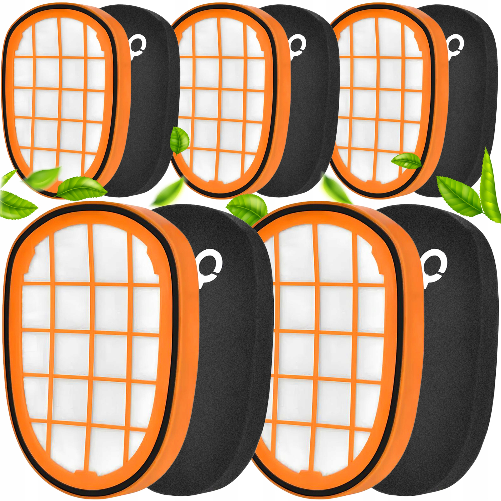 Set 5 Filtre NewEvo, compatibile cu Philips SpeedPro Max, SpeedPro Max Aqua, SpeedPro Max Aqua PLUS, Portocaliu