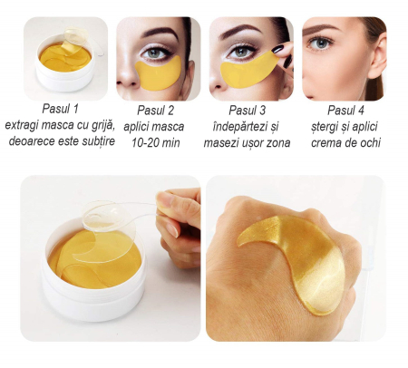 Masca hydrogel gold pentru ochi, ten normal [4]