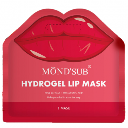 Ingrijire buze - Masca hydrogel pentru buze cu extract de trandafiri si acid hialuronic