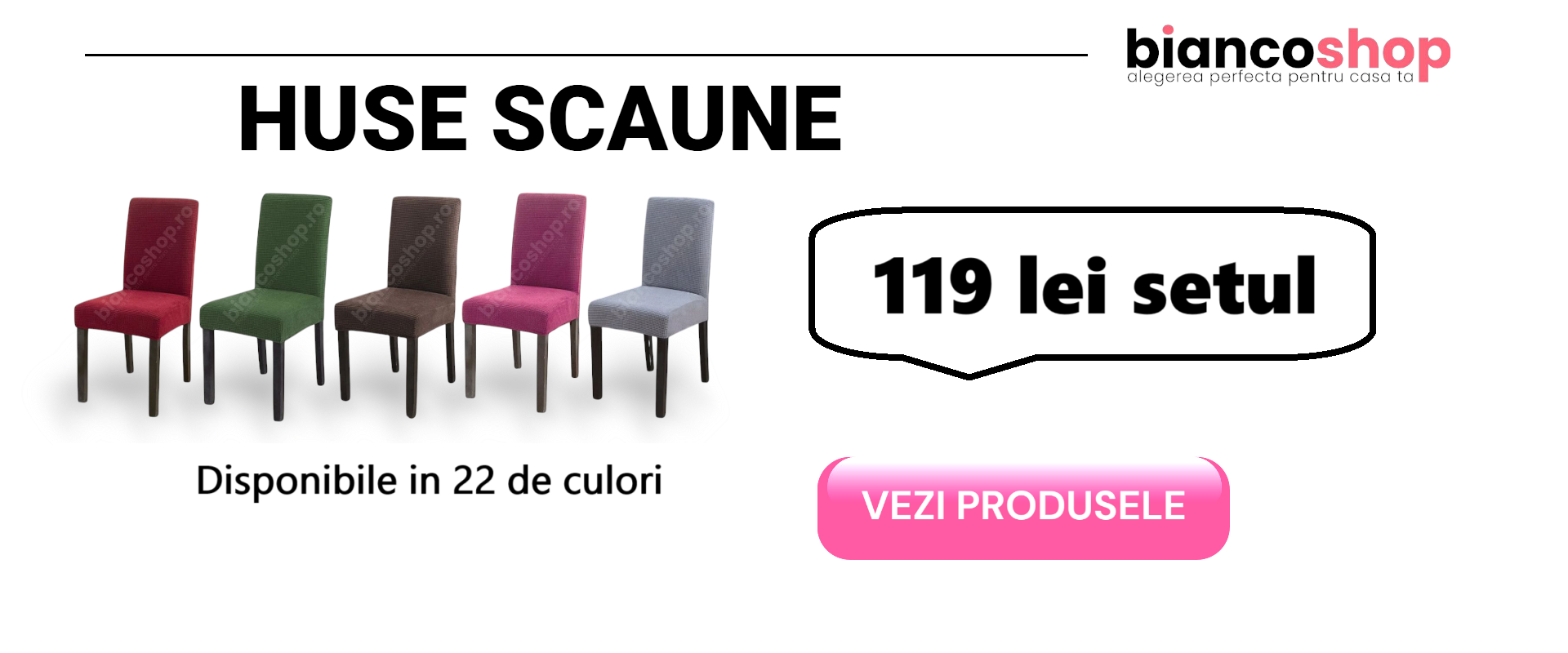 Huse de Scaune Cocolino – set de 6 huse elastice, moi și călduroase, disponibile în 22 de culori. Protejează și înfrumusețează scaunele, oferindu-le un aspect elegant. Setul de 6 huse costă doar 99 lei!