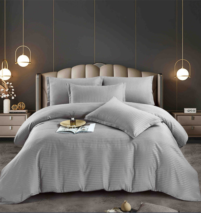 Lenjerie De Pat Finet-Damasc cu Elastic, 6 Piese [1]