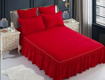 Set Lenjerie de Pat cu Volan, Uni, Finet Gros, 6 piese, Jojo [2]