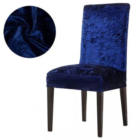 HUSE SCAUNE - Huse Elastice din Catifea pentru Scaun, Universale, 6 buc. Set