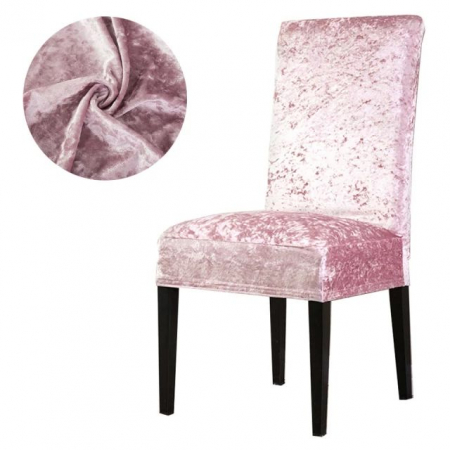 HUSE SCAUNE - Huse Elastice din Catifea pentru Scaun, Universale, 6 buc. Set